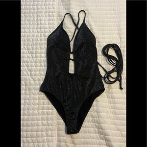 Black With shimmer One piece Swimsuit